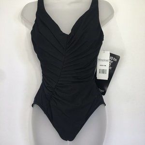 Miraclesuit One Piece Black Swimsuit Size 8